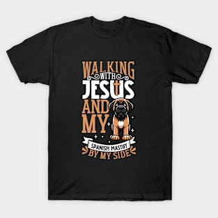 Jesus and dog - Mastín Español T-Shirt